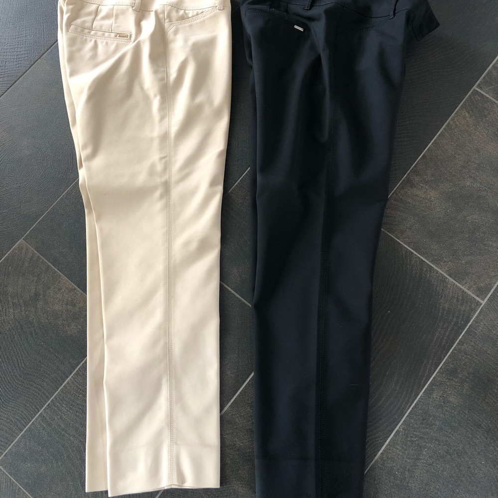 White House Black Market Cream Capri Pants